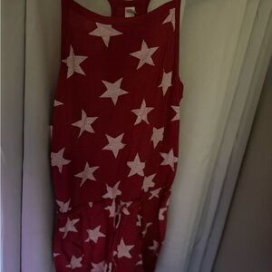 Macy's Red Star-Print Jumpsuit